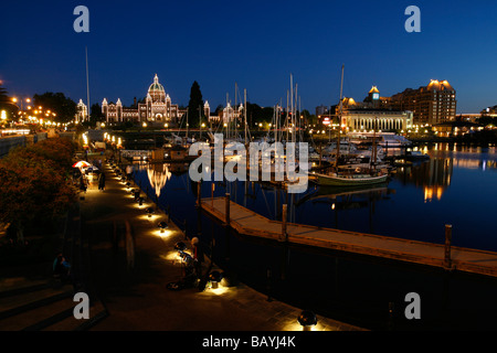 Il Parlamento dell'Assemblea legislativa degli edifici della British Columbia a Victoria, BC, Canada. BC Legislature a Victoria, British Columbia, Canada. Foto Stock