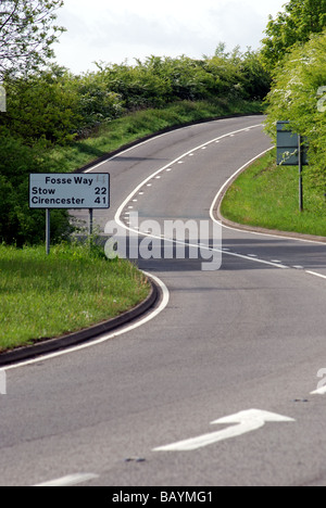 La Fosse Way, Warwickshire, Inghilterra, Regno Unito Foto Stock