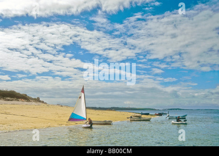 Una vista dalla città bassa quay St Martins Island Isole Scilly England Regno Unito Foto Stock