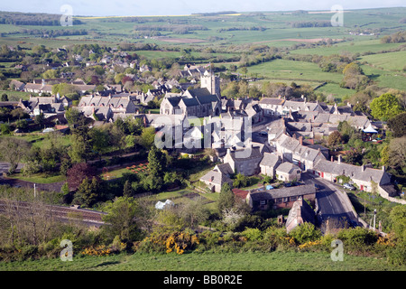 Corfe Castle village Dorset Inghilterra Foto Stock