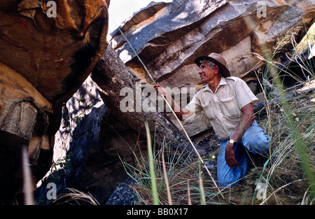 Arte aborigena sito Australia Kimberley Foto Stock