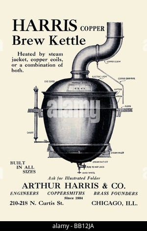 Harris rame bollitore Brew Foto Stock