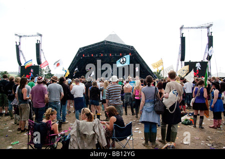 La fase della piramide a Glastonbury Festival Foto Stock