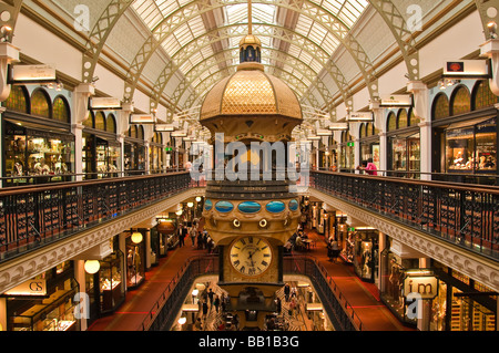 Il Grande Orologio australiano all'interno di Queen Victoria Building Sydney Australia Foto Stock