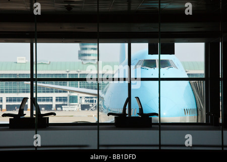 Korean Airlines piano in ICN dall'Aeroporto Internazionale Incheon di Seoul Foto Stock