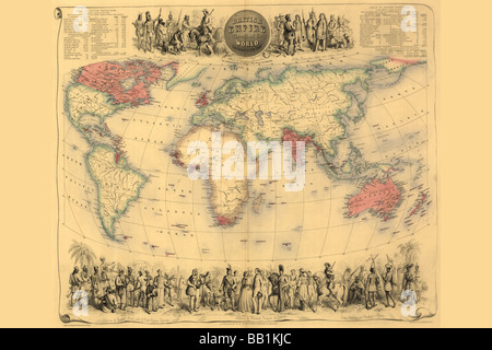 Impero Britannico in tutto il mondo Foto Stock