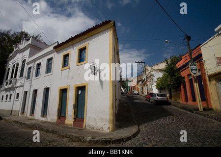 Colorate, antica citta' coloniale di Olinda nel Pernambuco, Brasile. Foto Stock