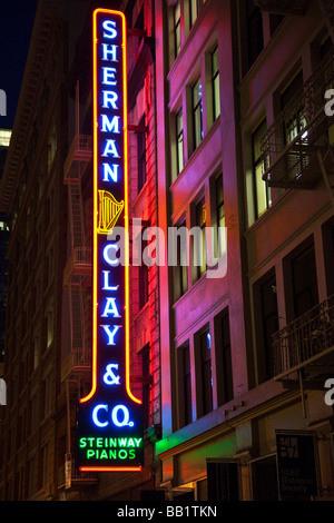 Sherman argilla e società piano Steinway Store di San Francisco in California Foto Stock