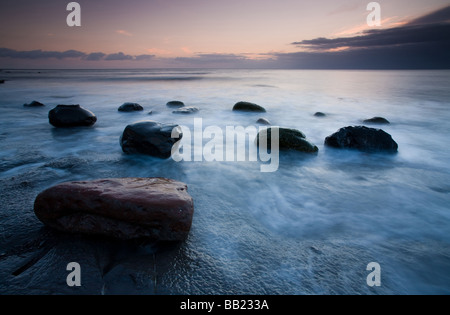 La mattina presto ad Alba a Mulgrave porta sul patrimonio dello Yorkshire costa nel nord dell'Inghilterra Foto Stock