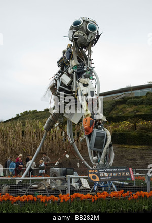 Raee uomo al progetto Eden, Cornwall, Inghilterra. Foto Stock