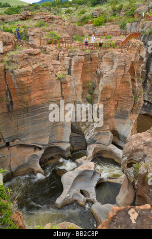Bourkes Luck buche, Blyde River Canyon - Mpumalanga " Sudafrica " Foto Stock
