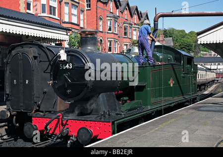 Serbatoio del motore a Llangollen Station Denbighshire North Wales UK Regno Unito UE Unione europea EUROPA Foto Stock