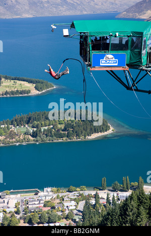 Mensola Bungy Queenstown Isola del Sud della Nuova Zelanda Foto Stock