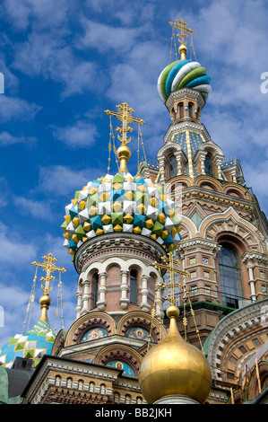 Russia, San Pietroburgo Nevsky Prospekt e dalla Cattedrale della risurrezione (aka il nostro Salvatore sul Sangue versato), c. 1883-1907. Foto Stock