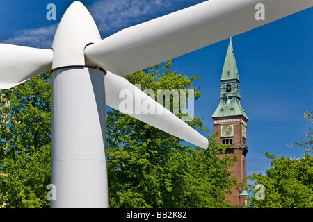 Il mulino a vento orizzontale a Tivoli a Copenaghen Foto Stock