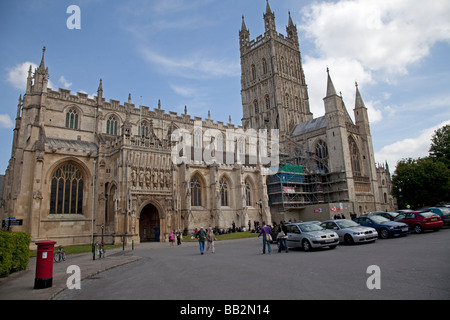 Ripristino in corso Gloucester Cathedral Regno Unito Foto Stock