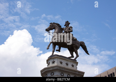 Statua equestre di George Washington sul Campidoglio motivi, Richmond, Virginia Foto Stock