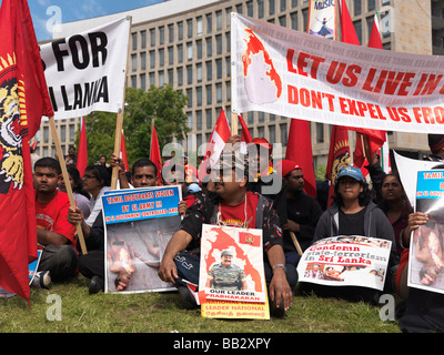 Toronto Tamil proteste contro la guerra in Sri Lanka Foto Stock