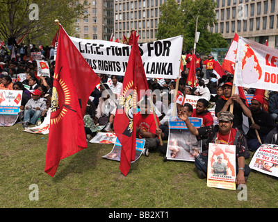 Toronto Tamil proteste contro la guerra in Sri Lanka Foto Stock