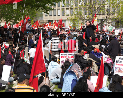 Toronto Tamil proteste contro la guerra in Sri Lanka Foto Stock