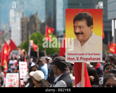 Toronto Tamil proteste contro la guerra in Sri Lanka Foto Stock