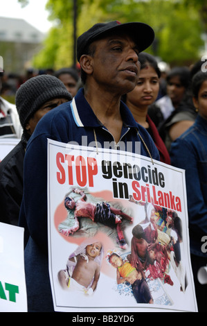 Toronto Tamil proteste contro la guerra in Sri Lanka Foto Stock