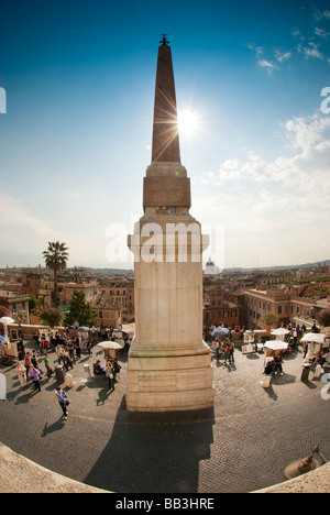 Vista su Roma dalla scalinata di piazza di spagna Foto Stock