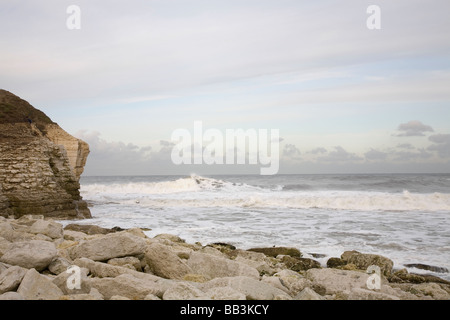 Le onde a Flamborough Head East Yorkshire Coast REGNO UNITO Ott 2008 Foto Stock