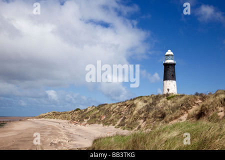 Spurn Point Lighthouse East Yorkshire England Regno Unito Foto Stock