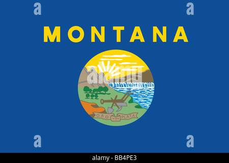Montana di Stato bandiera Foto Stock