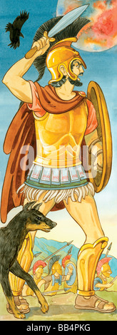 Nel mondo della mitologia greca, Ares era il dio della guerra. Nella mitologia romana, egli è associato a Marte. Foto Stock