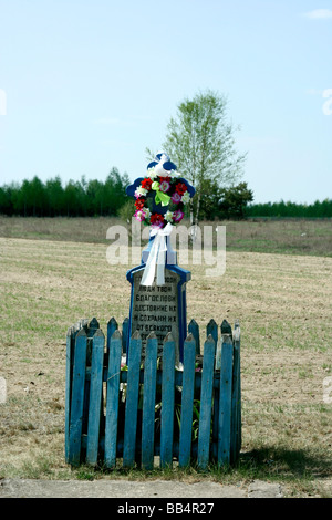 Crocifisso di ortodossi in una zona rurale della regione Podlasie Polonia Foto Stock