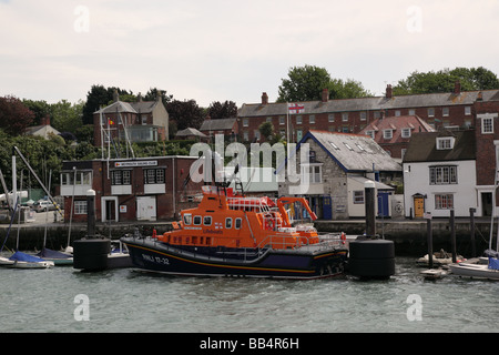 RNL Lifeboat ormeggiato a Weymouth, Dorset, Inghilterra, Regno Unito Foto Stock