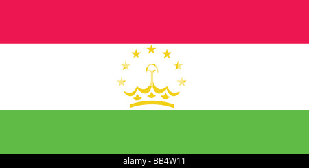 Bandiera del Tagikistan Foto Stock