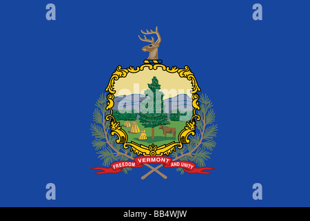 Stato del Vermont bandiera Foto Stock