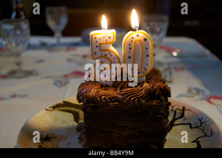 Cinquantesimo compleanno torta Foto Stock