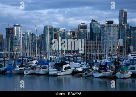 Lo skyline della città di Vancouver host le Olimpiadi Invernali 2010 della Columbia britannica in Canada Foto Stock