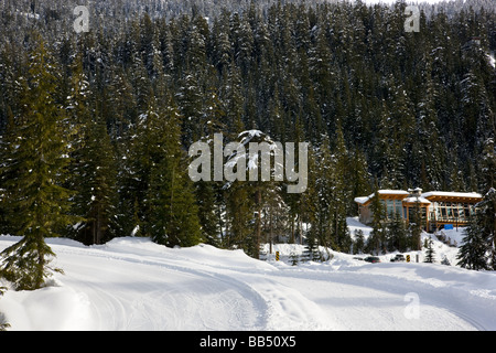 Il Whistler Olympic Park ospita del Nordic eventi in quelli invernali di Vancouver 2010 Whistler della Columbia britannica in Canada Foto Stock