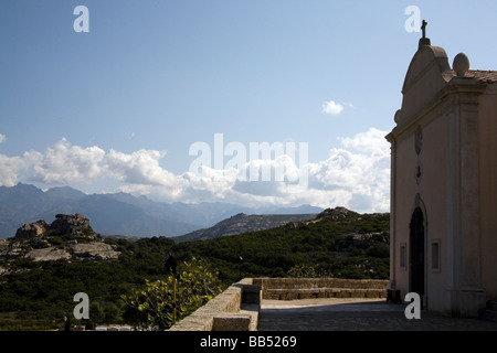 Chapelle de Notre Dame de la Serra, Calvi Corsica Foto Stock