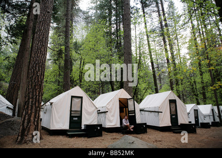 Curry Camp, il parco nazionale Yosemite in California. Foto Stock