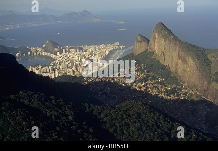 Rocinha favela di Rio de Janeiro in Brasile Foto Stock