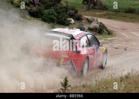 Daniel Sordo e Marc Marti guida per Citroen a Sardinia World Rally Championship nel 2008 Foto Stock