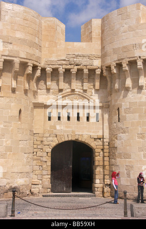 Fort QaitBey ad Alessandria, Egitto Foto Stock