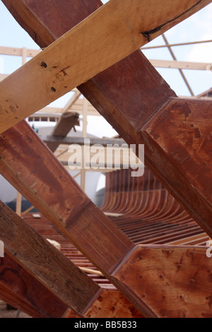 Parte la costruzione di barche in legno in Alessandria, Egitto Foto Stock