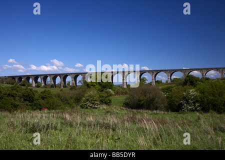 Craigmore viaduct vicino a newry contea di Down il viadotto porta nord sud Belfast a Dublino la linea ferroviaria Foto Stock