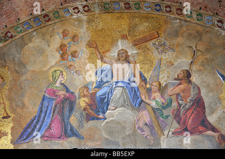 Ingresso mosaico, la Basilica di San Marco, Piazza San Marco, Venezia, Provincia di Venezia, regione Veneto, Italia Foto Stock