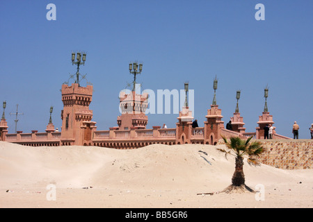 Palazzo montaza spiagge e la baia di Alessandria, Egitto Foto Stock