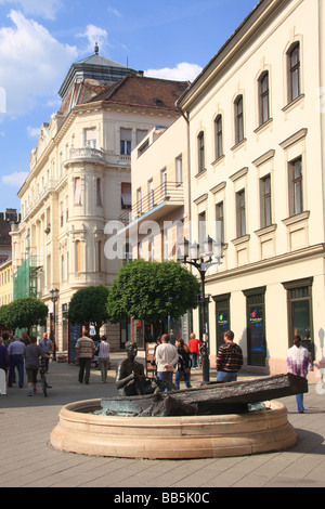 Decorate esplanade a Gyor, Ungheria Foto Stock