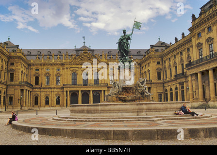 Residenz di Würzburg Baviera Germania Foto Stock