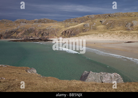 Bella spiaggia Oldshoremore vicino Kinlochbervie Sutherland Scozia Scotland Foto Stock
